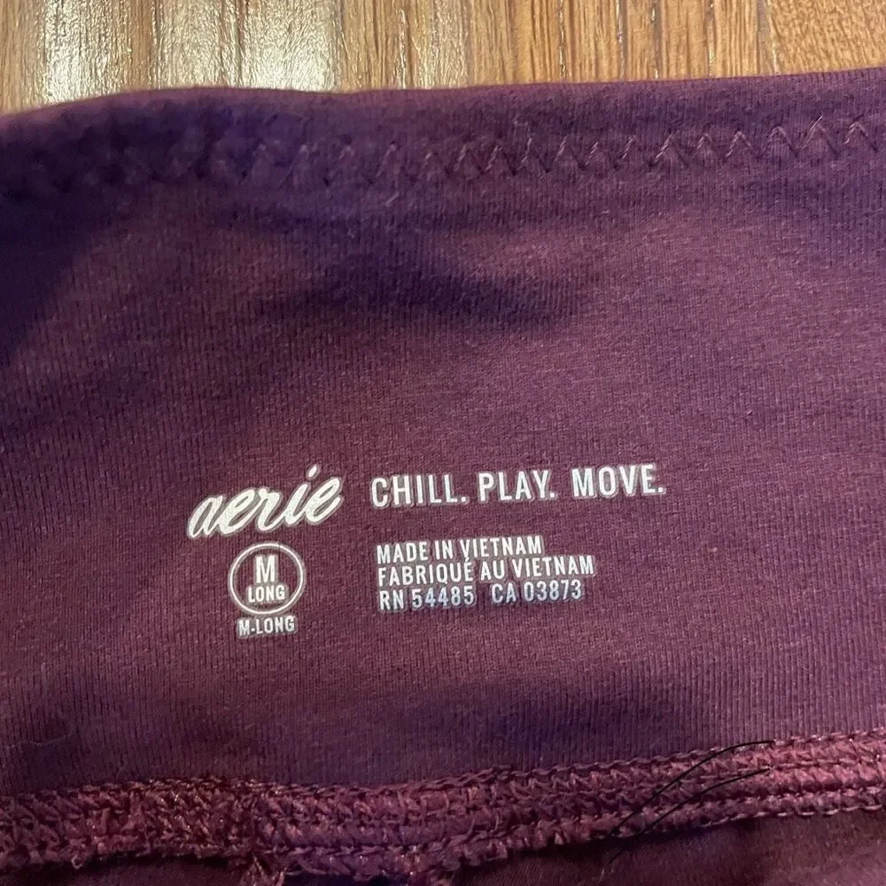 Aerie burgundy high rise leggings medium long - Picture 7 of 10